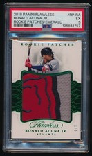 Ronald Acuna Jr. 2018 Panini Flawless Rookie Patches Emerald 1/5 PSA