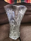 Vintage Anchor Hocking Star of David Vase Early American Prescut 10"