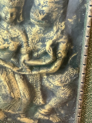 Princess Sita & Warrior Monkey Hunaman Relief Wall Hanging Art Thai - Picture 6 of 17