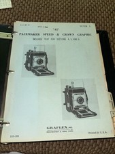 1965 Graflex Pacemaker Speed  Crown Graphic Manual  Notes John Walther Photo