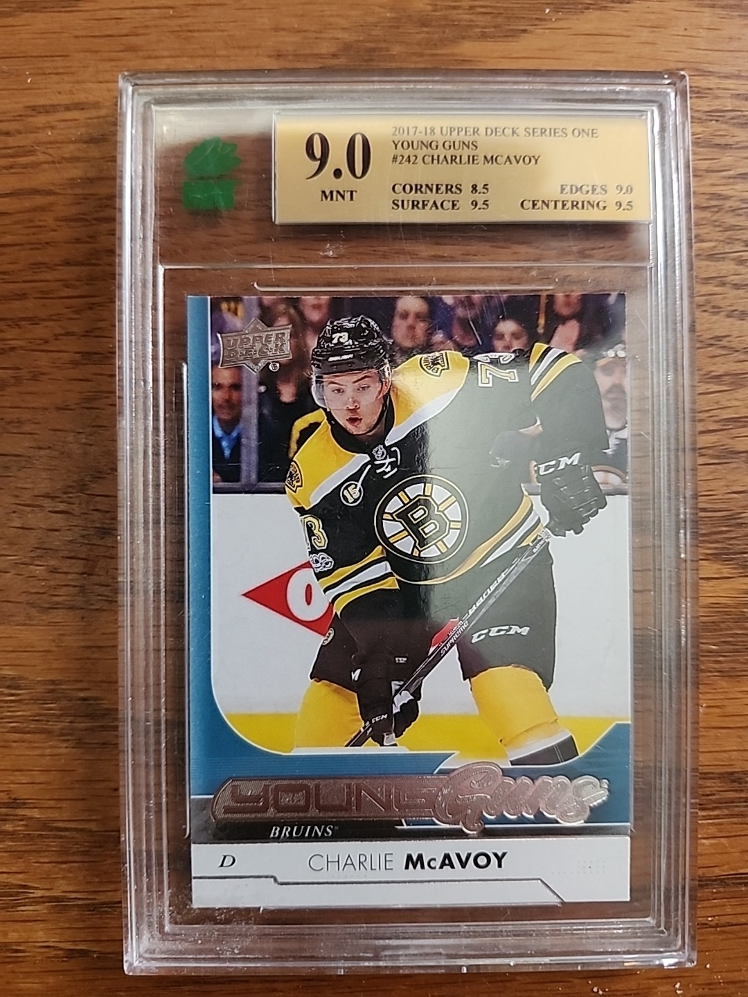 2017-18 Upper Deck - Young Guns Charlie McAvoy #242 (RC)