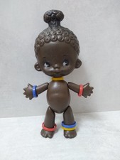 Vintage USSR Rare Black Doll Cartoon Hard Plastic Soviet Doll 1960s