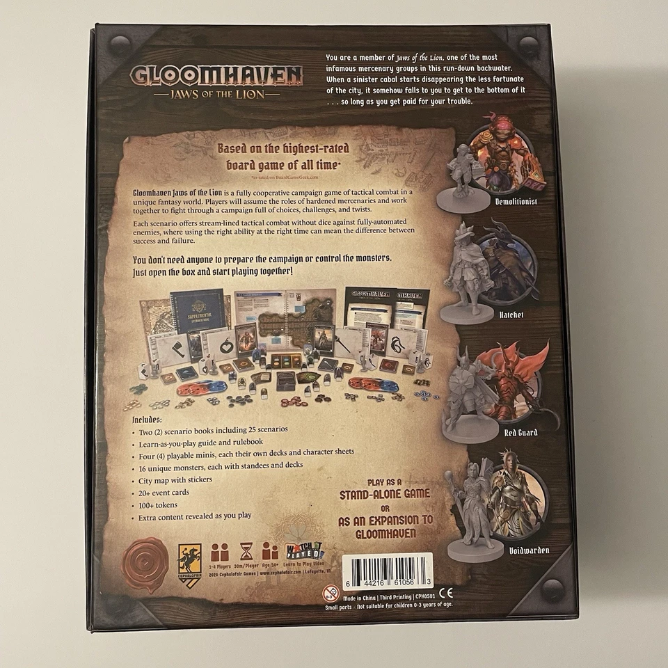 Gloomhaven: JAWS OF THE LION Board Game - Barely Played - Image 4 of 4