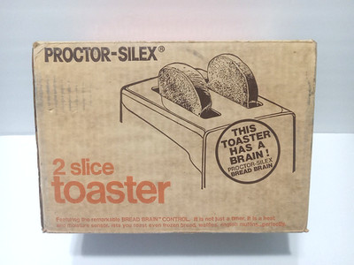 Vintage PROCTOR-SILEX Toaster 2 Slice Model T211AL Almond USA New Sealed