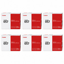 6 Pack Canon 057 Black Toner Cartridge   Bulk Pack