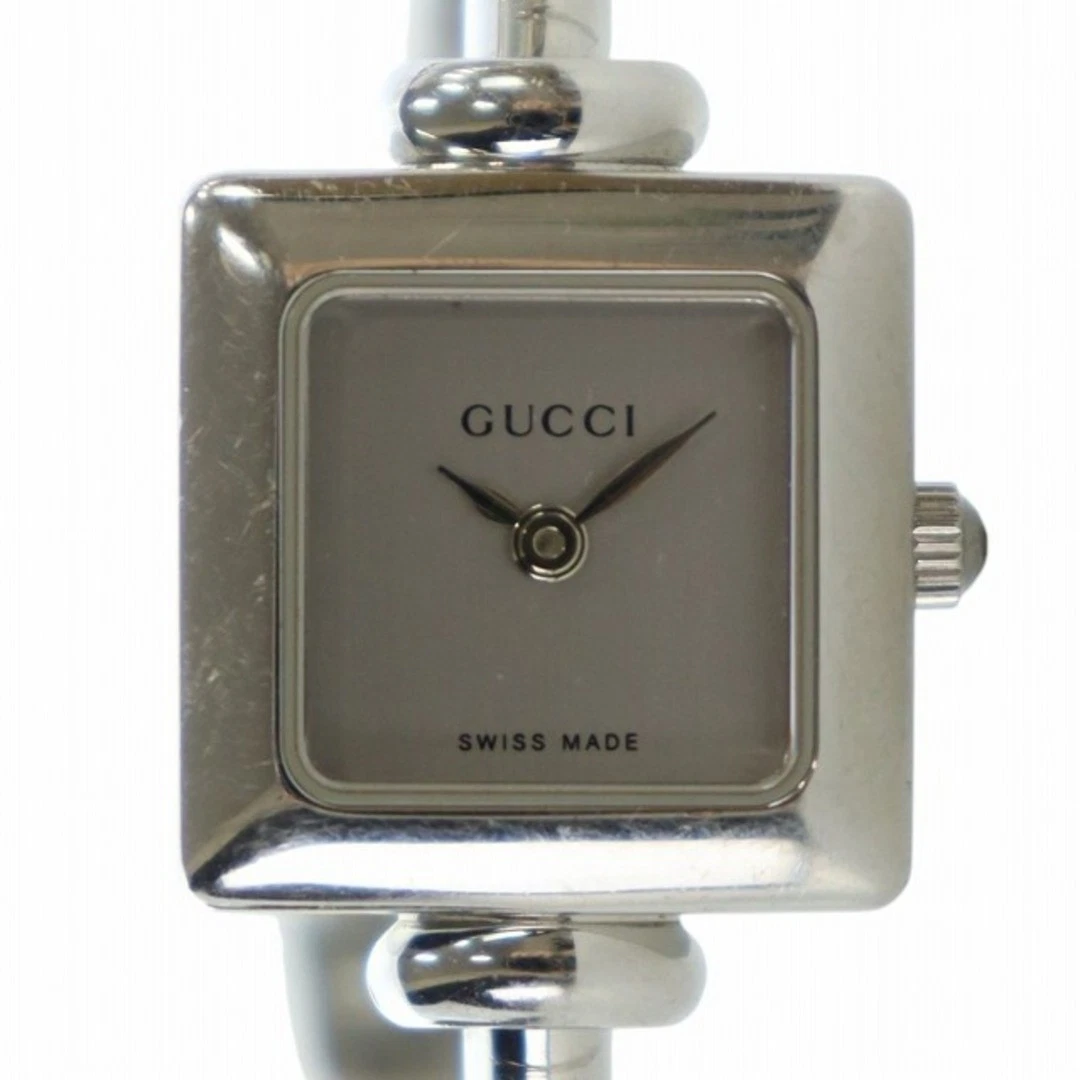 Orologio Gucci Bracciale Orologio Quadrato Quarzo Logo Colore Argento