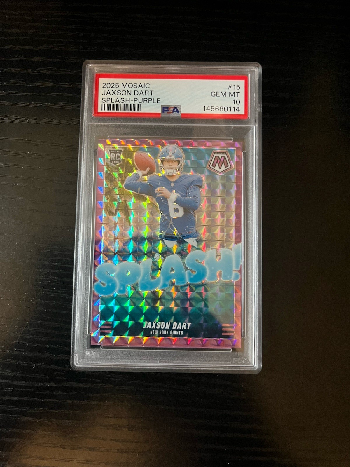 Jaxson Dart Panini Mosaic Splash #15 Purple
