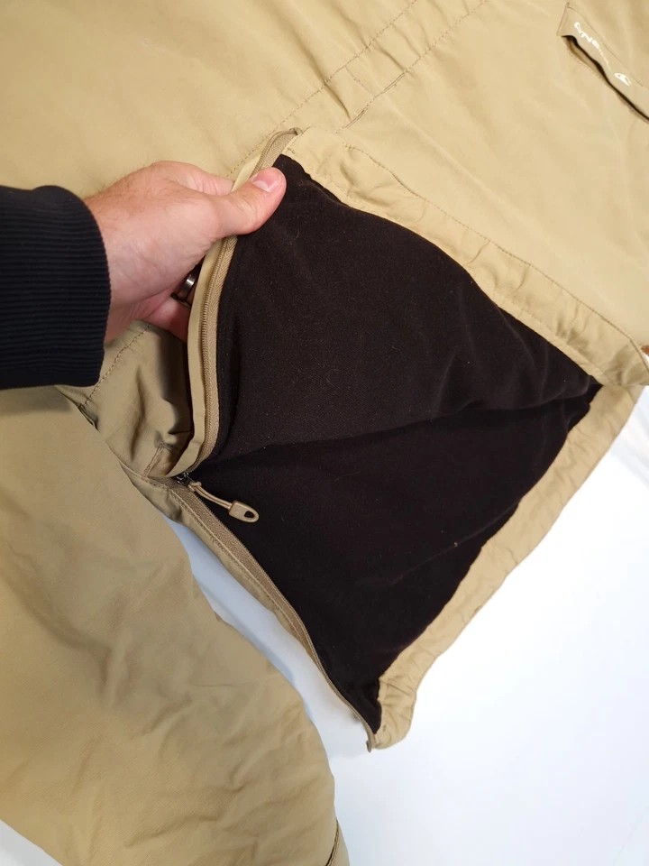 Chaqueta ajustada O'Neill 1/4 cremallera talla mediana para mujer beige con capucha forrada anorak Foto 4 de 4