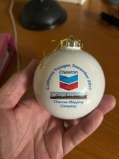 chevron Voyager oil tankerpetroliana Christmas ornament 