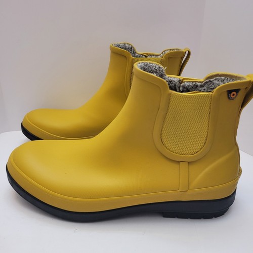 Bogs Amanda II Chelsea Boots Women's Size 9 Yellow Waterproof Insulated Pull Ons - Picture 2 of 10