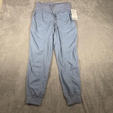 Lululemon Dance Studio Mid-Rise Jogger 28" Pant Womens 6 Blue Striped Travel NWT