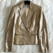 Christian Dior by John Galliano 2007 Gold Lambskin Bar Jacket 36 Trotter Archive