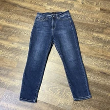 Judy Blue Jeans Cropped Slim Womens 9/29 High Rise Blue Stretch Denim