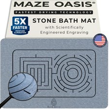5x Faster Drying - Premium Stone Bath Mat Bath  Kitchen System   Diatomace...