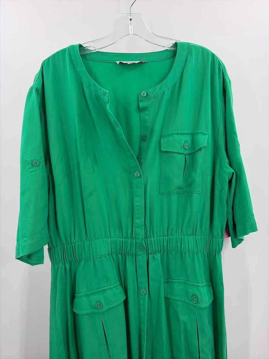loft green linen dress Loft Beach Palm Linen Cotton Halter Maxi Dress Size Large Tropical Palm Women's