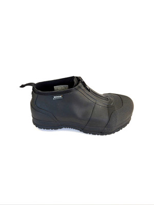 NEW BOGS Black Rubber Overshoes Front Zip Composite Toe Men Size 5 Waterproof