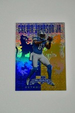 CALVIN JOHNSON JR. 2013 ROOKIES & STARS CRUSADE BLUE & YELLOW LIONS PRIZM SP