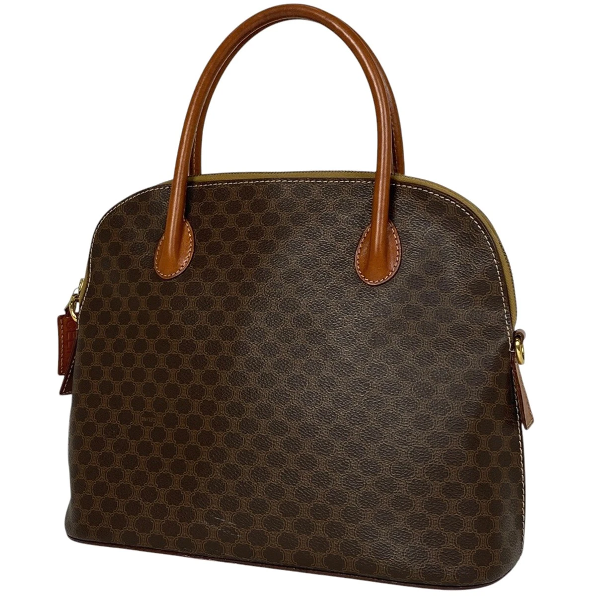 CELINE Borsa a mano modello macadam 2WAY borsa a tracolla borsa a mano tela rivestita bro...