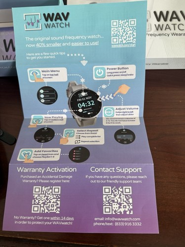 WAVwatch Wav Watch Model 2.0 Excellent Condition Sound Therapy Frequency Watch - Photo 13 sur 13
