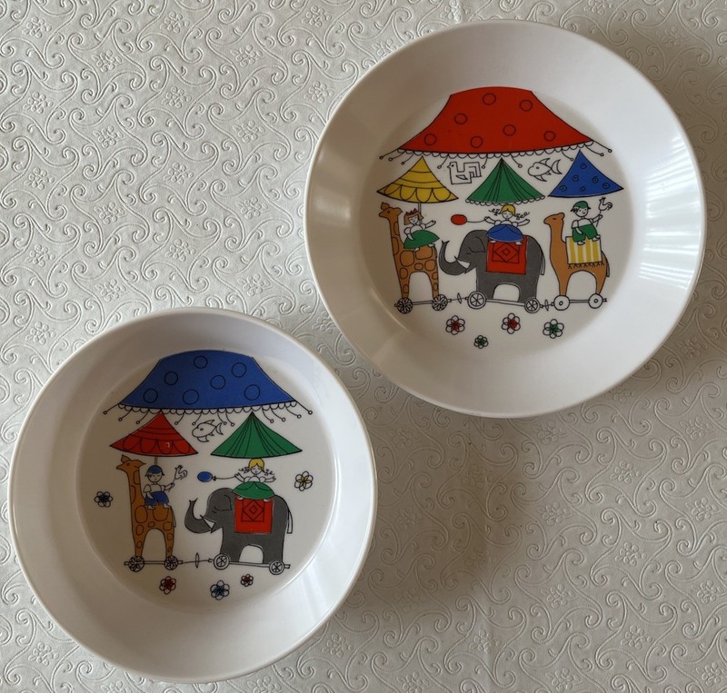 Gustavsberg  Sweden Melamine Children “Carousel” Bowl And Plate