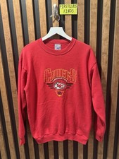 VINTAGE 90s Logo 7 Kansas City Chiefs NFL Football Red Crewneck Size M