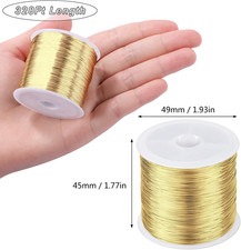 Jewelry Wire - 328Ft, 26 Gauge, Tarnish Resistant, Copper, 0.4Mm X 100M Gold