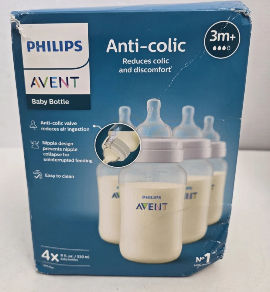 Philips AVENT 11oz Anti-Colic Baby Bottles 4pk 3m+ 3 months - Image 2 of 4