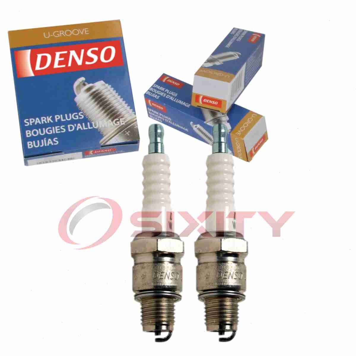 2 pc DENSO 4025 Standard U-Groove Spark Plugs for XS4092 W22FS-U 5110 4092 qg