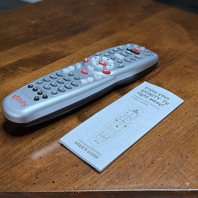 XFINITY Universal Remote Control Silver Black with User Guide for TV Devices