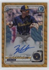 2020 Bowman Draft Chrome Picks Gold Wave Refractor 23/50 Zavier Warren Auto 10om