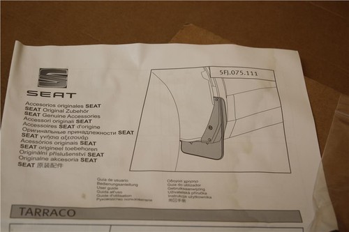 Front & Rear Mud Flap Set SEAT Tarraco 2018 Onwards New Genuine parts - Picture 3 of 6