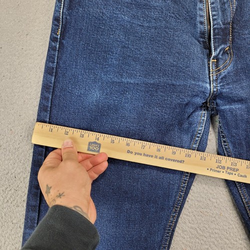 Jeans Levis 505 uomo 36X36 (34X34) blu denim lavaggio medio classico casual - Foto 5 di 11