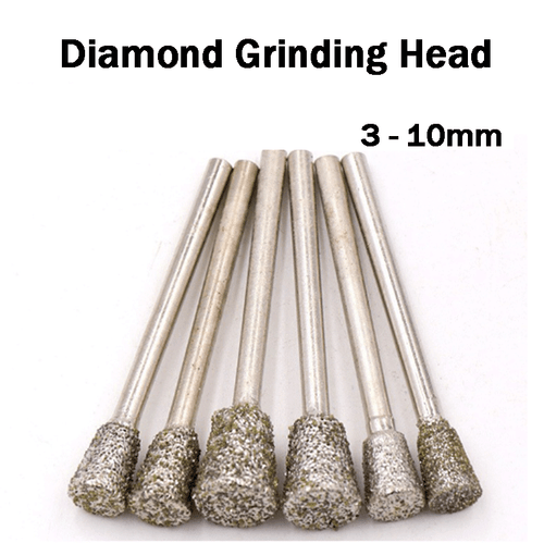 3mm Schaft 3-10mm Diamant Schleifkopf Rotationsbohrkrone Werkzeug Körnung 60  - Bild 1 von 5