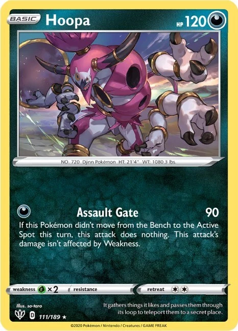 Hoopa 111/189 Swsh03: Darkness Ablaze