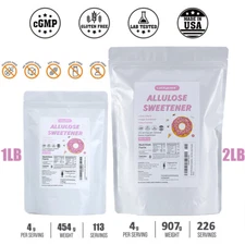 1-2LB Allulose Sweetener Zero Net Carb Natural Keto Sweetner Sugar Substitute