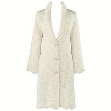 Givenchy Couture A/w 1999 Alexander Mcqueen Ivory Floral Lace Princess Coat