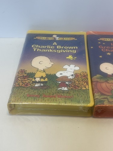 Peanuts Classic 1996 Great Pumpkin & Charlie Brown Thanksgiving VHS NOS Sealed - Picture 4 of 7