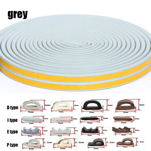 5M/10M Weather Stripping Door Seal Strip Diep Self-Adhesive Draft Stopper Tape W