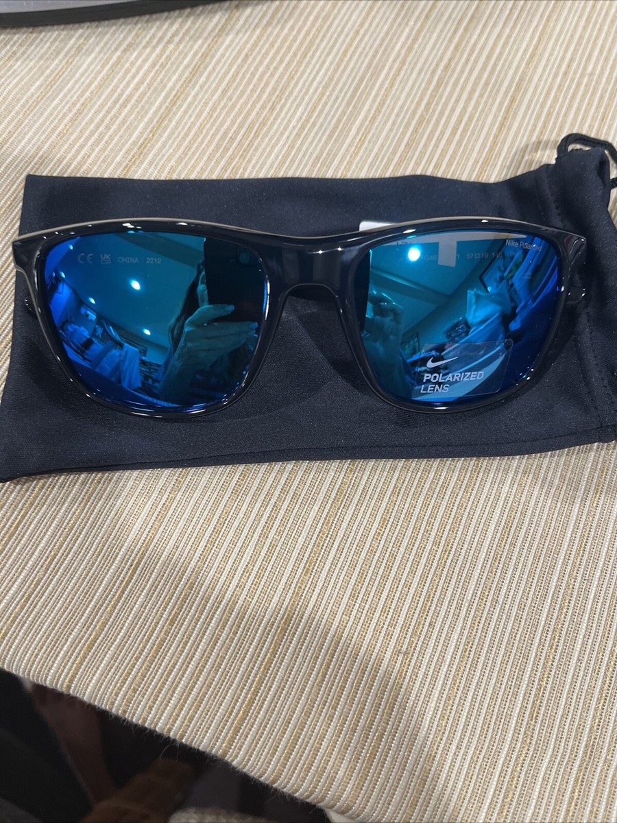 Nike Black/Polar Blue Mirror Sunglasses - New - FQ4679 011