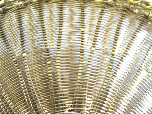 Gatco Wire Woven Brass Metal Decorative 11 inch Tray Centerpiece Storage Piece - Picture 10 of 16