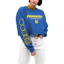 Junk Food Womens NBA Golden State Warriors Cut Off Crop Sweatshirt New XS-XL