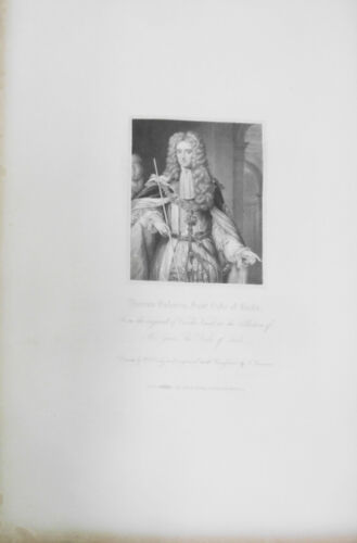 1834 Thomas Osborne - Original Gravure De Lodge's Portraits. 43.2x27.9cm - Afbeelding 1 van 4