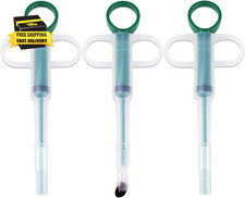 3PCS Pet Pill Shooter Plunger Popper for Small Cats Dogs Soft Tip Tablet Syringe