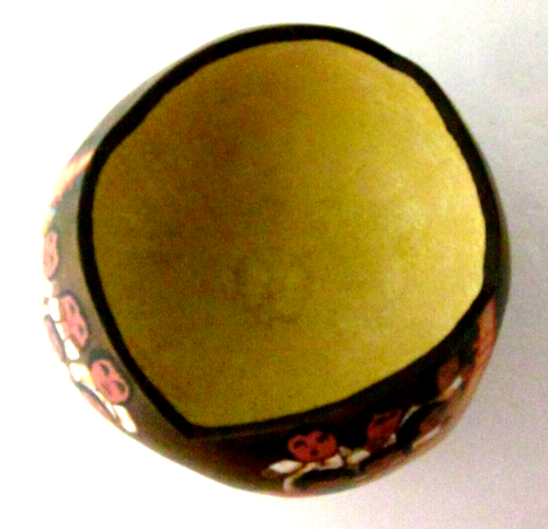 Storyteller Hand Painted Gourd By Gourds by Arlene San Carlos 7" Signed - Picture 11 of 12