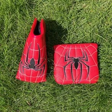 Golf Club Putter Blade Mallet Head Cover Spider Man Classic Logo Red Black