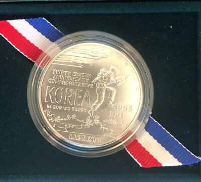 値下げ【認定書付】朝鮮戦争記念1991年発行の記念1ドル銀貨 1991-D $1 Korean War Memorial Uncirculated Silver Dollar | eBay