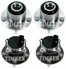 Timken Front and Rear Wheel Bearing and Hubs Kit For Volvo C30 08-11 C70 06-11