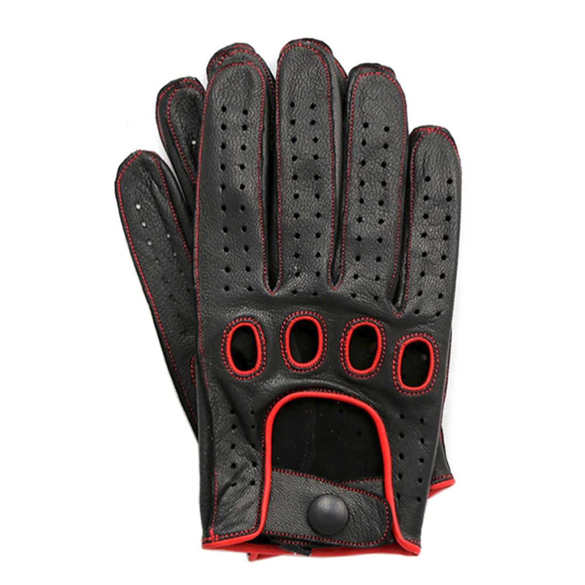 Men's Genuine Leather Driving Gloves Reverse Stitch Soft Chauffeur Fashion Glove