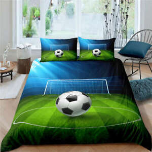 Wonderful Interesting Football 3D Quilt Duvet Doona Cover Set Pillow case Print