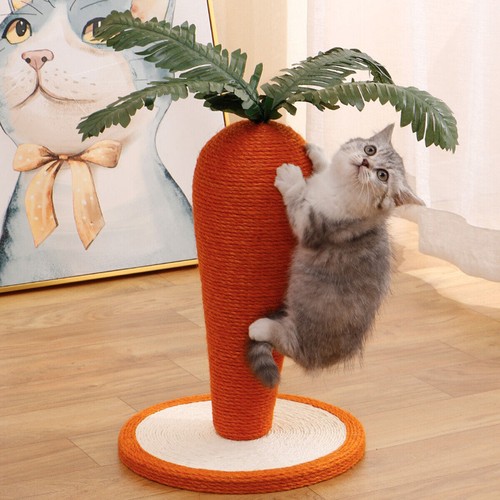 Carrot Cat Scratching Post Vertical Climbing Frame Interactive Toy for Cats AU - Picture 3 of 12